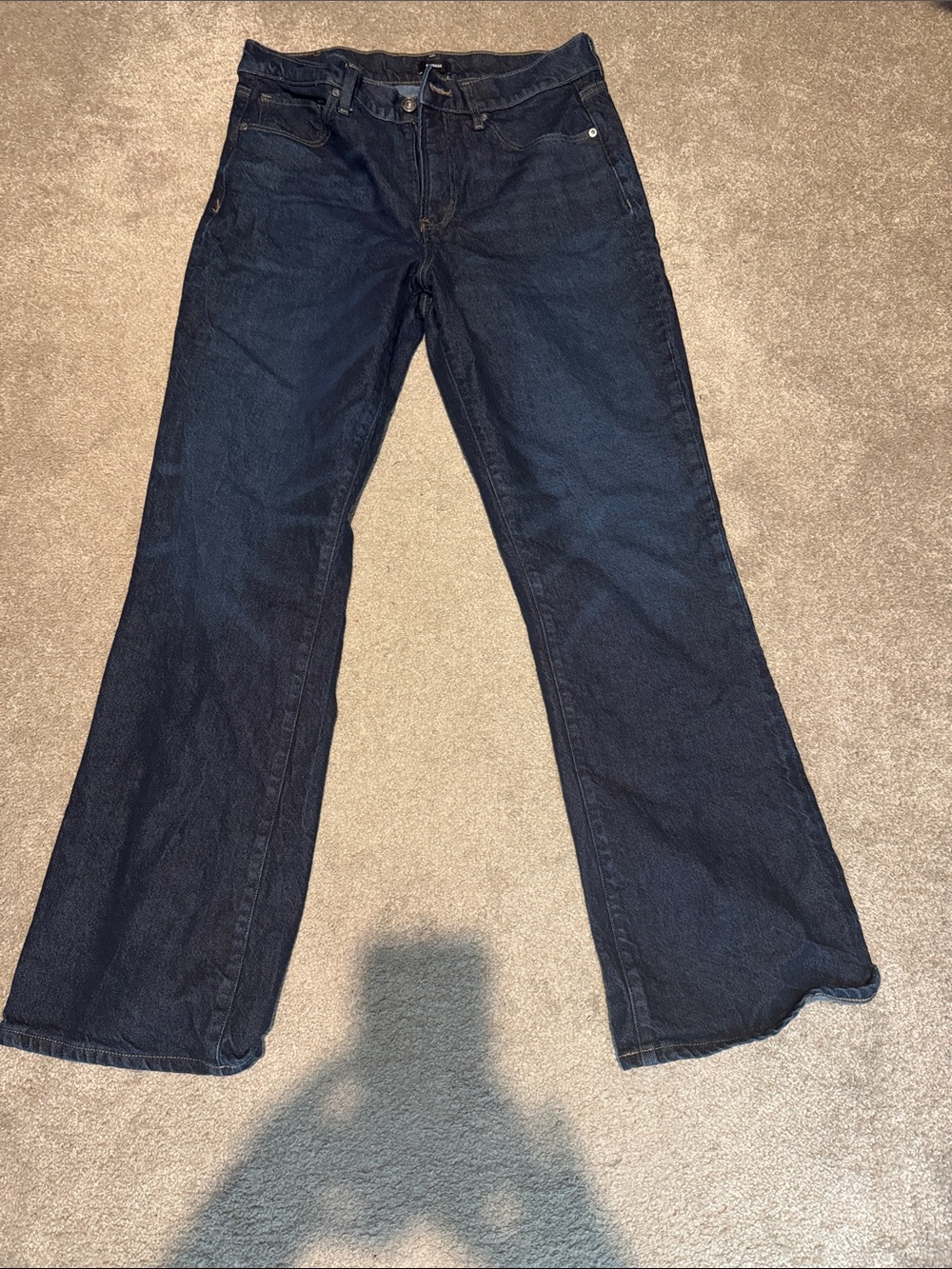 Express Deep Indigo Wide Leg Jeans